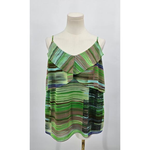 CAbi Green Flutter Cami - Picture 1 of 7